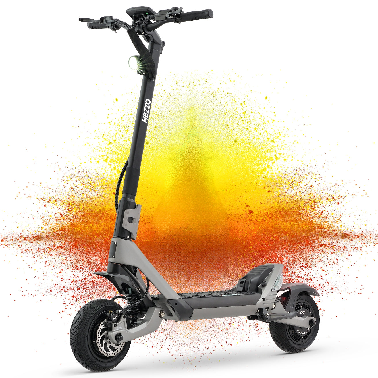 HEZZO F6 Escooter 60v 3200W Dual Motors Electric Off Road Scooter 43Mph 10Inch Forged Alu 37Miles 23Ah Long Range High Quality Folding Kick Scooter