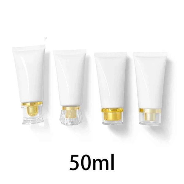 Ml White Plastic Cosmetic Tube G Facial Cleanser Container Skin Care Cream Lotion Refillable Packaging Hosepipe Bottle