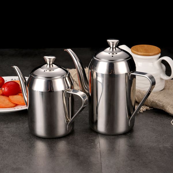 304 Stainless Steel Oil Dispenser Large Capacity Olive Oil Bottle Drip Free Sauce Bottle for Kitchen Cooking