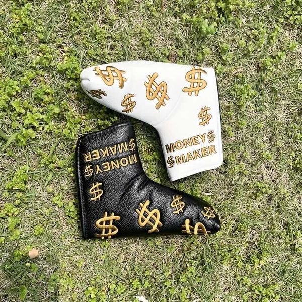Other Golf Products 1pc Fashionable Embroidered Golf Putter Cover Golf Club Head Covers With Dollar Design z241122