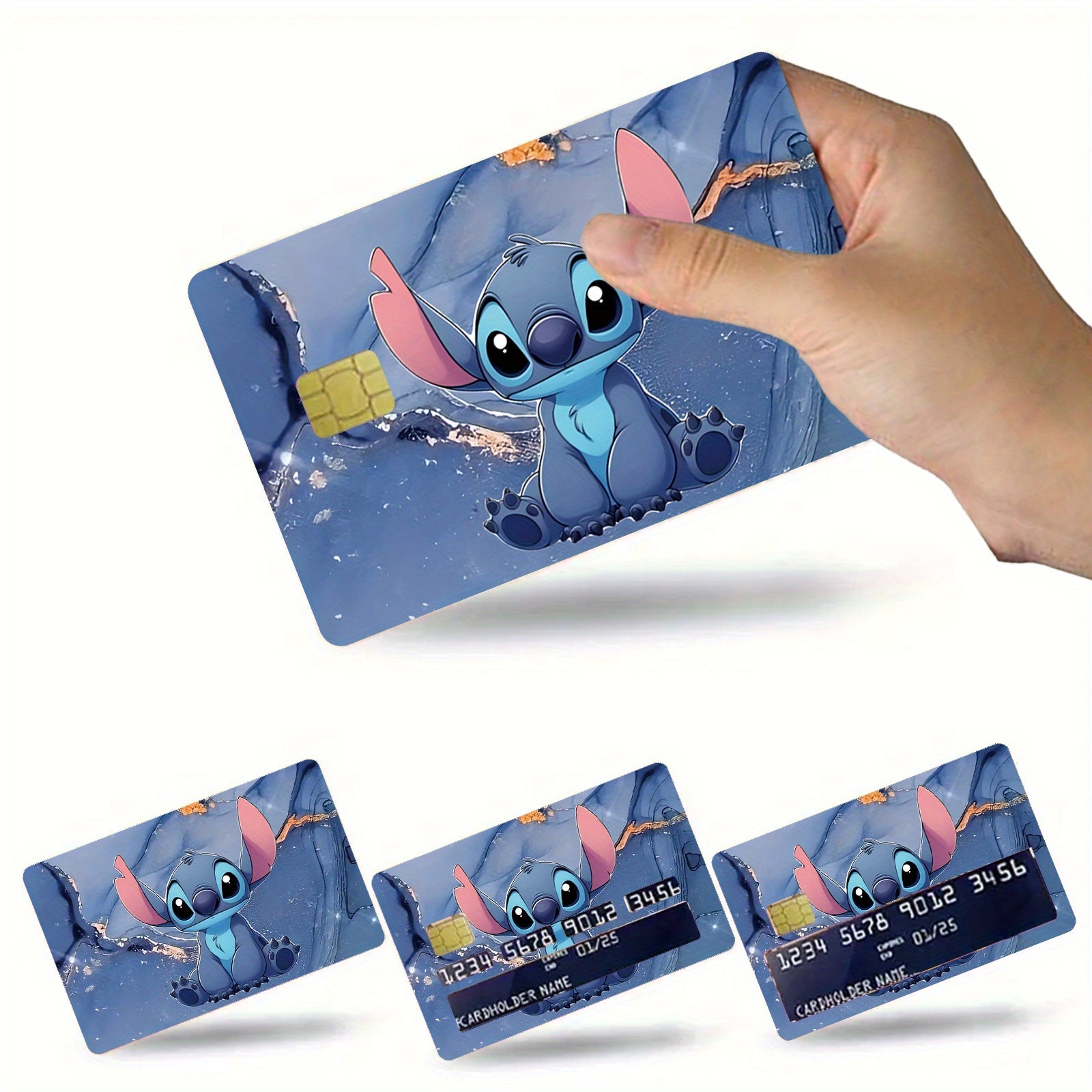 TEMU Authorized A Set Of 4 Small Chip Credit Card Bank Card Skin Stickers, Mouse Boyfriend Gift, Christmas And New Year Gift, And Wear-resistant