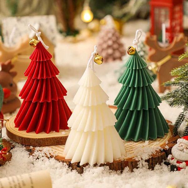 Creative Christmas Tree Aromatherapy Candles Soy Wax Aroma Candles New Year Party Gifts Christmas Home Decoration W250110