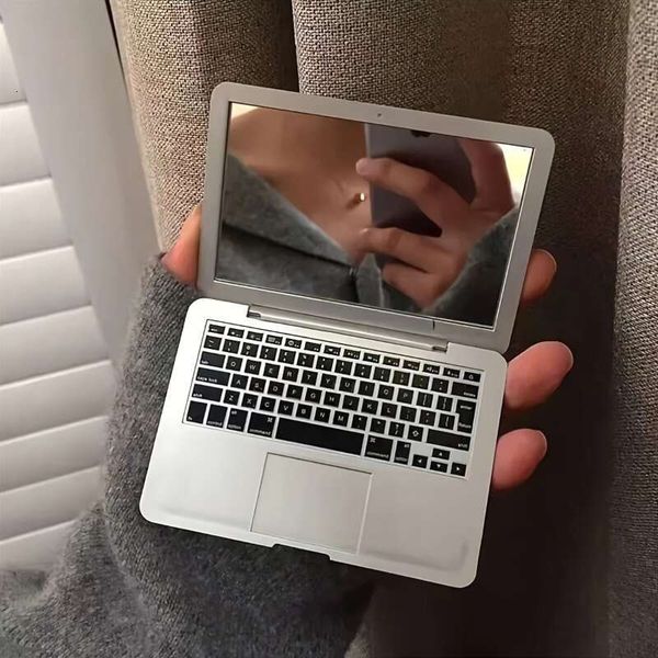 Hot Sale 1X High Quality Portable Creative Mini Makeup Mirror For Notebook book Air Apple Computer