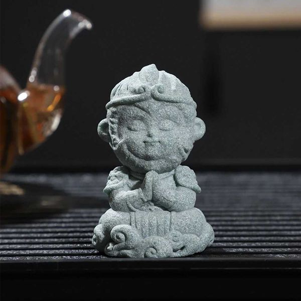 Black Myth Wukong Mini estátua Gamers Desktop Ornament Cute King Zen Meditação 7cm Gamer Gift ToySt250117