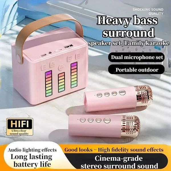 Y5 Wireless Microphone Speaker Karaoke hine Fantasy RGB Lights HIFI Subwoofer KTV DSP Sound System USB TF Card AUX Z241029