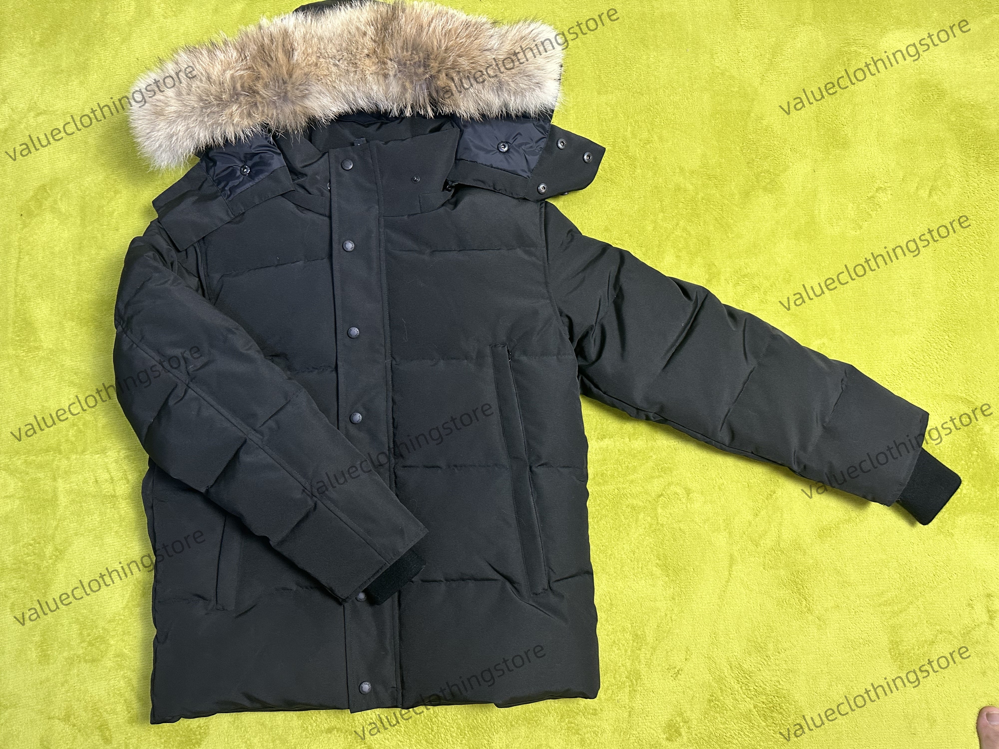 Men Down jacket Crofton Puffer Jackets Coat Real Wolf Fur Homme Parka Outdoor Windbreaker Jassen Outerwear Hooded Manteau Hiver warm Outerwear Doudo