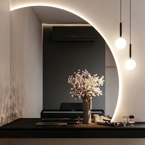 Smart Bathroom Bath Mirror Cabinet Wall Mounted Shower Cosmetic Self Haircut Girl Bath Mirror Shaving Wandspiegel Mirrors LG50JZ