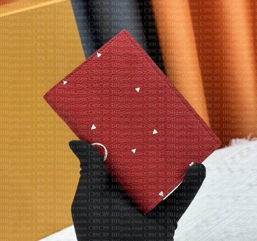 Designer Passport Holders High Quality Multiple Wallet POCKET Leather Card Holders Lady Red Wallets Money Purse Credit Short Clutch Bags