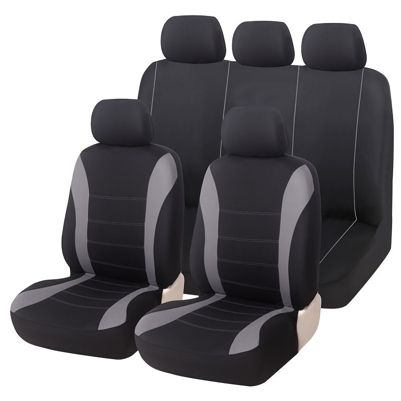 TEMU Car Seat Covers Full Set Front Split Rear Bench For Car Universal Cloth