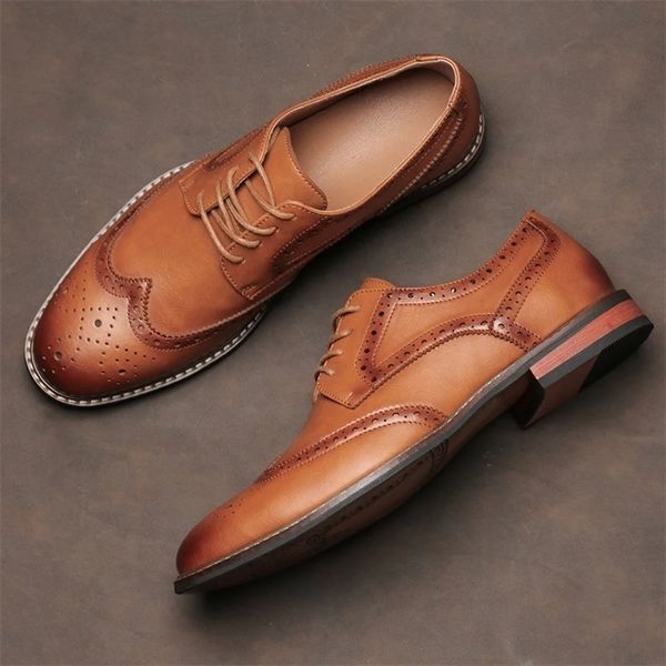 Size 7-13 Brogue Dress Shoes for Men Wedding Leather Social Shoes for Men ww 241008