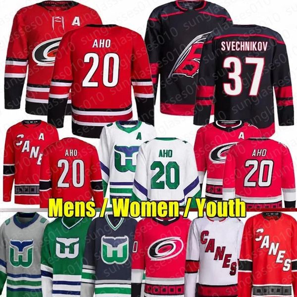 #20 Sebastian Aho Reverse Retro hockey jersey hurricanes jersey #24 Seth Jarvis Andrei Svechnikov Ron Francis hartford Seth Jarvis Martin Ne