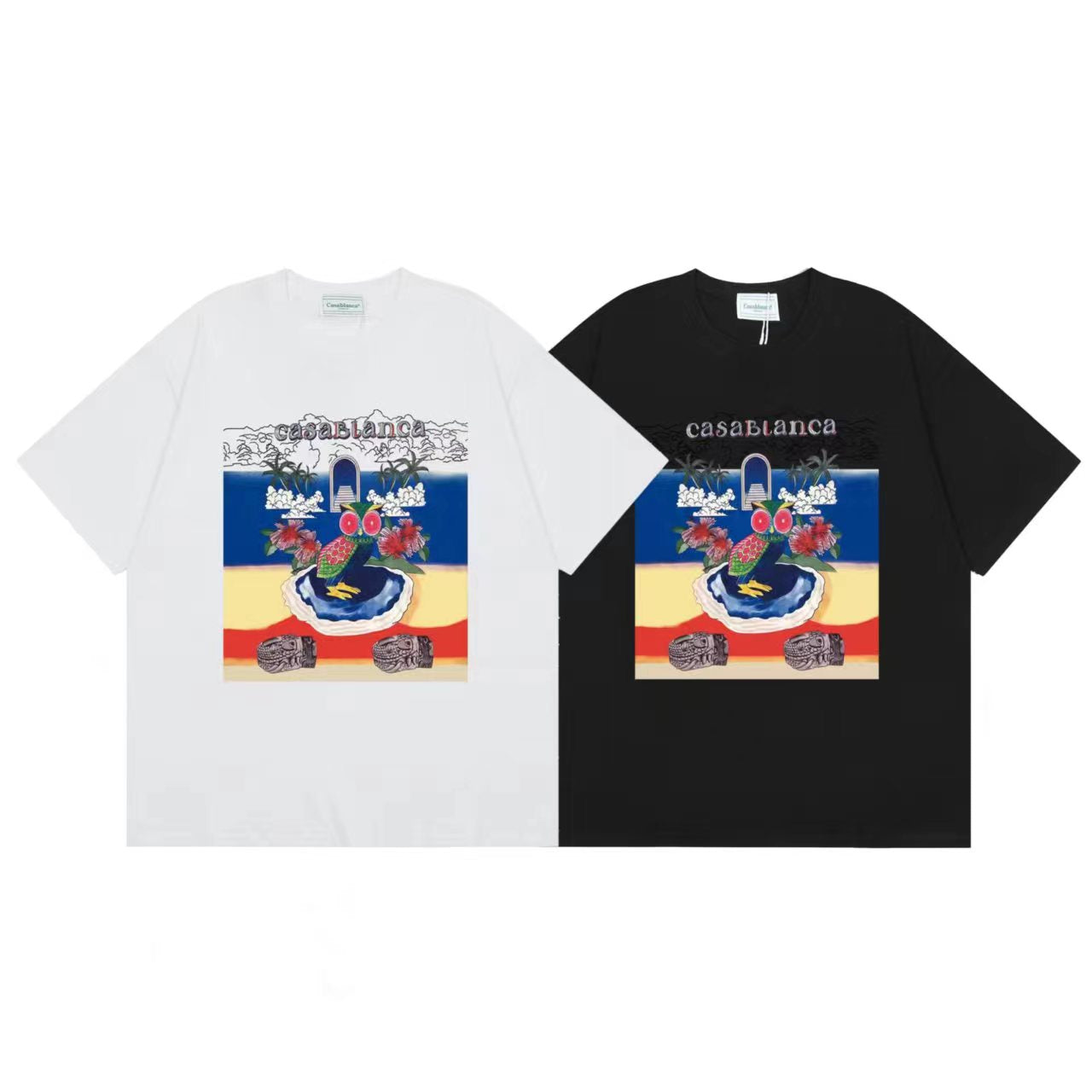 Casabanca mens designer t shirt women shirts Fashion tees brand shirts tluxury Street Tracksuit polo leisure tshirt men s clothing designers clothes