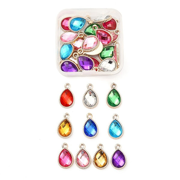 30pcs pendentifs en plastique ABS placage uv