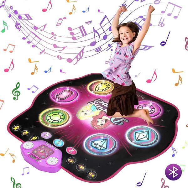 VATOS 27 level childrens dance mat 6 LED lights dance mat music mat games toys gifts toys 3 4 5 6 7 8 9 years 241019