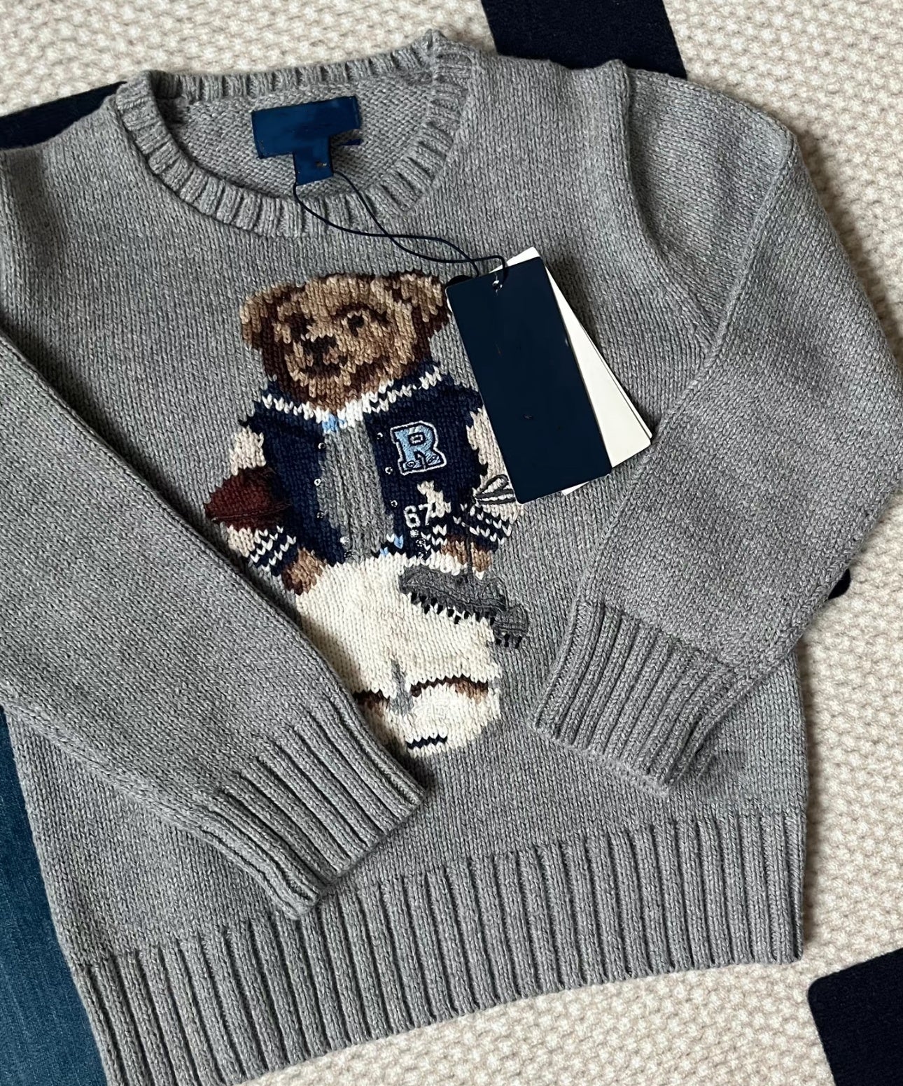 Designer Women Knits Ralphity Sweater Pullover Embroidery Fashion Knitted Sweaters Popular Laurenly Long Sleeve Casual Printed Wool Bear Tracksuit 3