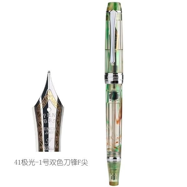 Fountain Pens PENBBS 456 Vacuum Filling Fountain Pen Resin Transparent Body Fine Nib 05mm Fashion Business Writing Gift Office Set 220923
