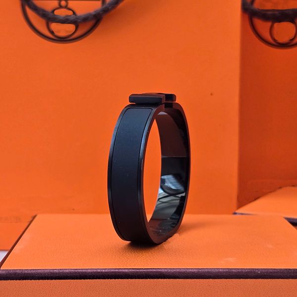 Classic Bracelet 12MM Men&#039;s Women&#039;s Black Bracelet Electroplated 18k Gold Bracelet Wide Women&#039;s Designer Jewellery Size 17-19