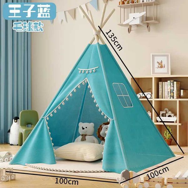 Childrens Indoor Playhouse Wigwam Childrens Portable Folding Tipi Teepee Girls and Boys Castle Game Tent W241230