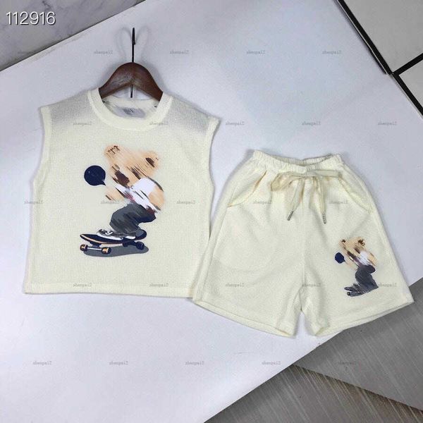 Luxury baby tracksuits Summer boys set kids designer clothes Size 90-150 CM Skateboarding sleeveless vest and shorts