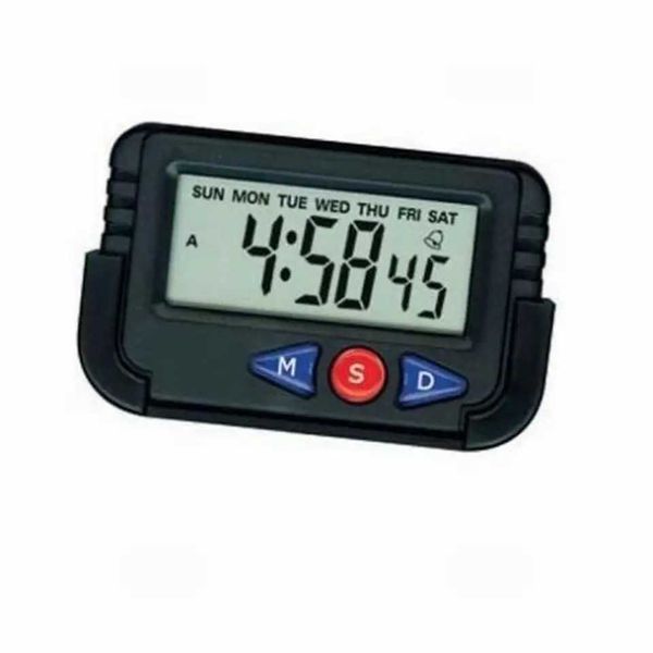 Portable Digital Clock Car Pocket Size Electronic Travel Alarm Clock 12 Hour Date Car Electronic Seconds Digital WatchXJ240824