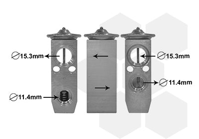 Expansion Valve, air conditioning VAN WEZEL 13001365