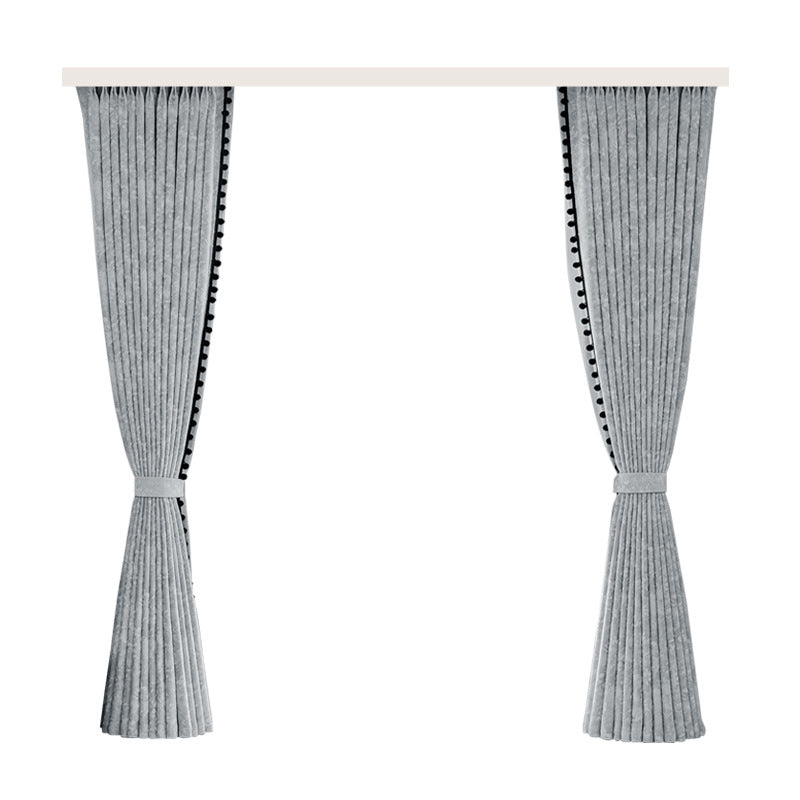 A954 French retro curtain light luxury chenille jacquard high light-shielding curtains for the whole house can be customized