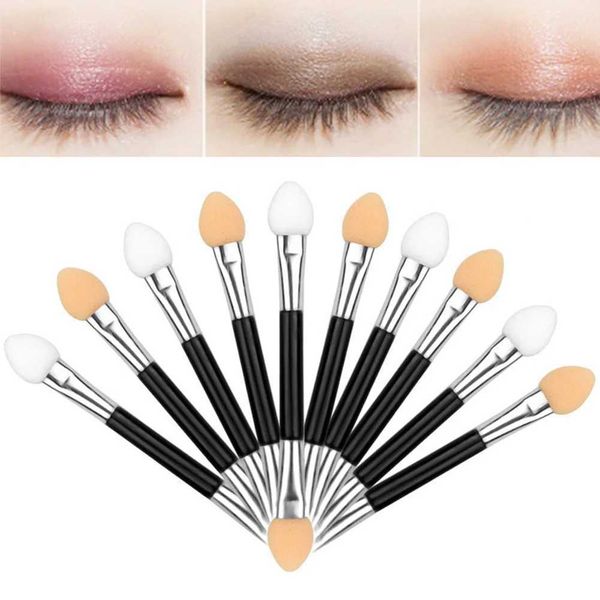 10pcs Double Ended Eyeshadow Brush Eye Shadow Applicators Double Ended Disposable Eye Shadow Sponge Applicators Make Up BrushC250111