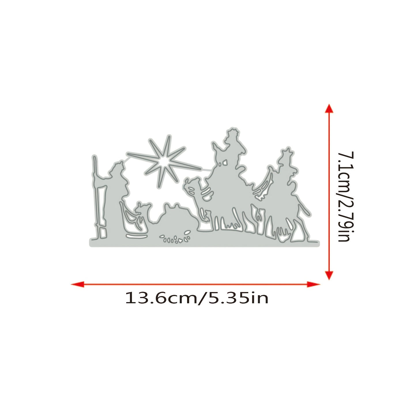 TEMU 1pc Metal Cutting Die - Diy Scrapbooking Paper Craft Template With Intricate Camel & , Unique , Crafting Template|stylish Die-cut|detailed