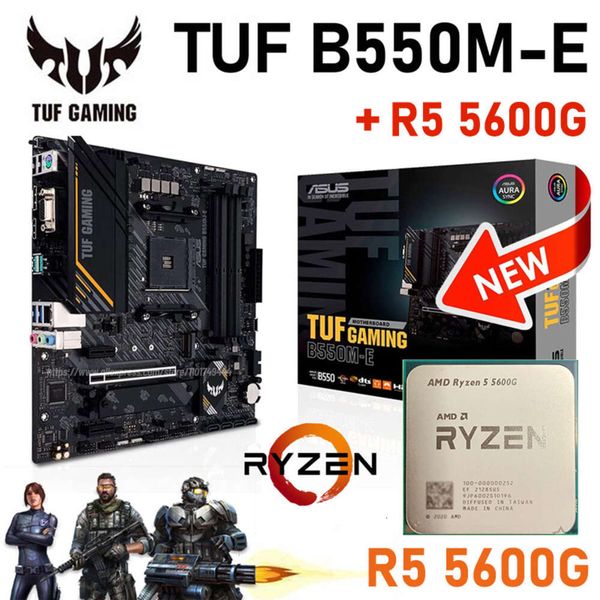 ASUS TUF GAMING B550M-E AM4 B550 Motherboard With AMD RYZEN 5 5600G CPU Socket AM4 Processor Kit AM4 R5 5600G AMD B550 Mainboard