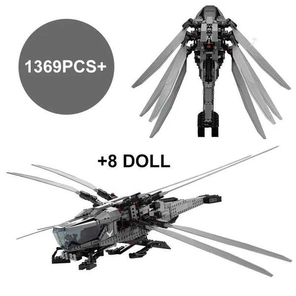 Blocks 1369PCS Icons 10327 Technical Dune Atreides Royal Ornithopter Model Building Blocks Creative Aircraft Bricks Toys For Kids GiftsY2411