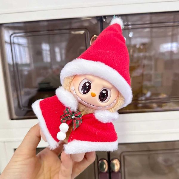 Doll Accessories 17cm Mini Plush DollS Clothes Outfit Accessory For Korea Kpop Exo Labubu Idol Cookie Man Sweater Christmas Scarf Clothing G