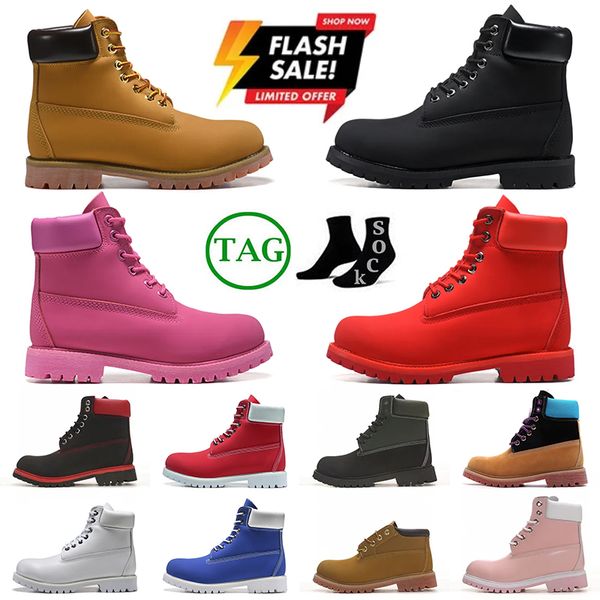 designer boots men women boot waterproof ankle classic Shoes brown black white yellow red grey pink mens trainers hiking motorcycle boots bi