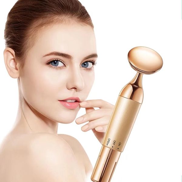 24k Golden Electronic beauty equipment household electric essence introduction facial massager facial vibration instrument