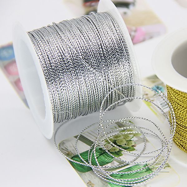 1mm x20m Gold Silver Red Rope For Jewelry Bracelet Twine Tag Tassel Making Crafts Gift Thread Christmas Wedding Party Decoration