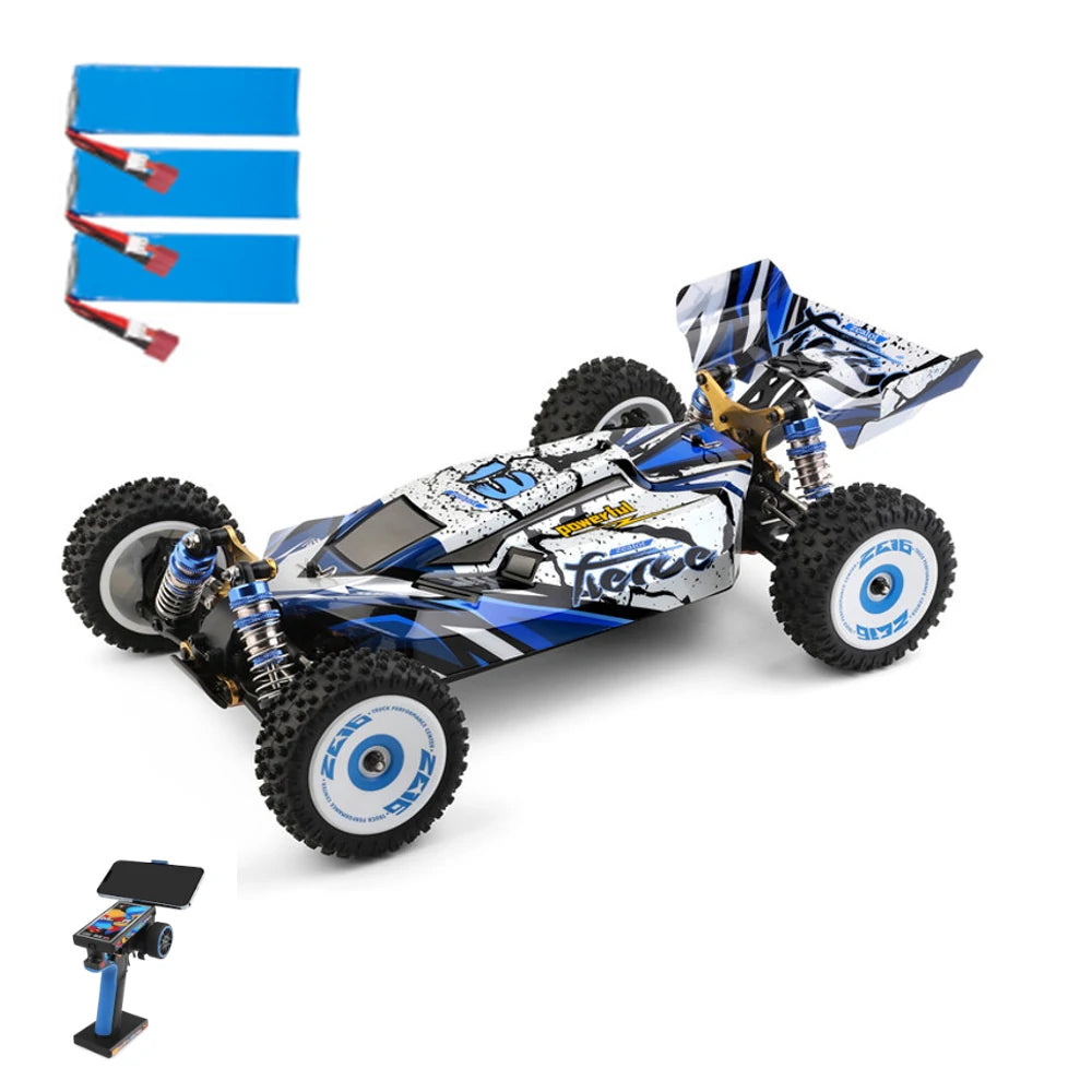 Wltoys 124017 Brushless V2 Upgraded Several 2200mAh Battery RTR 1-12 2.4G 4WD 70km-h RC Car Vehicles Metal Chassis Model