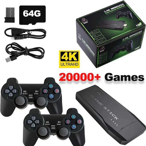Vintage Console 4k 20000 Games Portable Video Game Console M8 Game Stick TV Mini Handheld Player Wireless Controller Christmas Gift Y241109