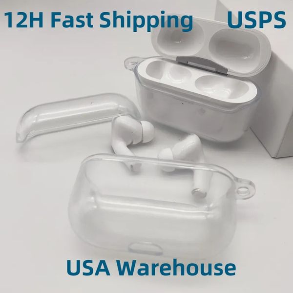 USA Warehouse For 2023 USB C Air Pods Pro2 air pods3 Earphones Silicone cases Headphone Accessories Clear ear case