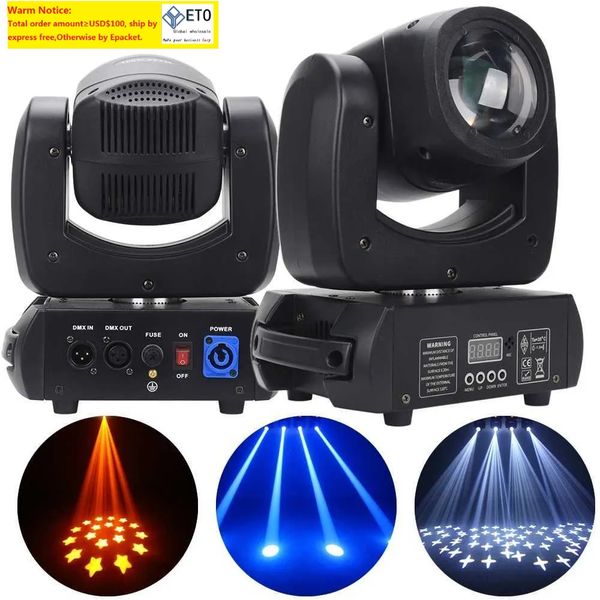 Moving Head Lights LED Mobile Lyre Spot Lights High Brightness Moving Head 100W With 18 Prism By 512DMX Control For DJ Disco Party LL