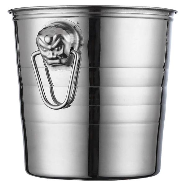 Ice Bucket Drink Buckets Parties Stainless Steel Fridge Freezer Cube Beer Container Storage for Club KTV Bar 240315