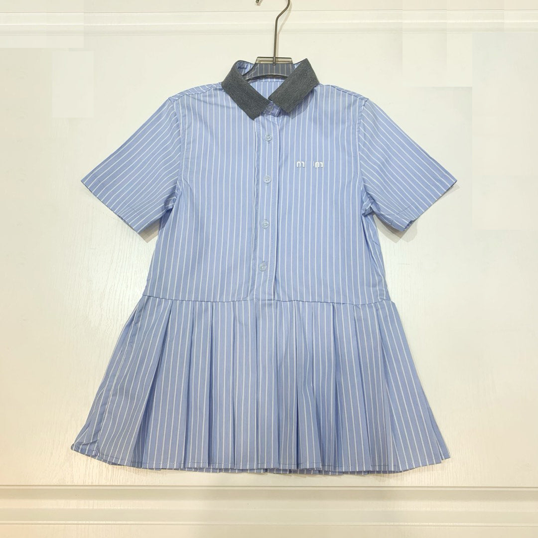 Fashion Girls Dress Sets Summer Kids Tracksuits Size 100-160cm Embroidered T-shirts and new Colorful Printed Skirts 001