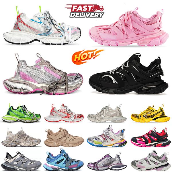 brand Designer heel Trac Dress Shoes Track Led 3 3.0 Men Women 3XL Loafers Sneakers Triple white black Tess.s. Gomma leather Nylon Printed P