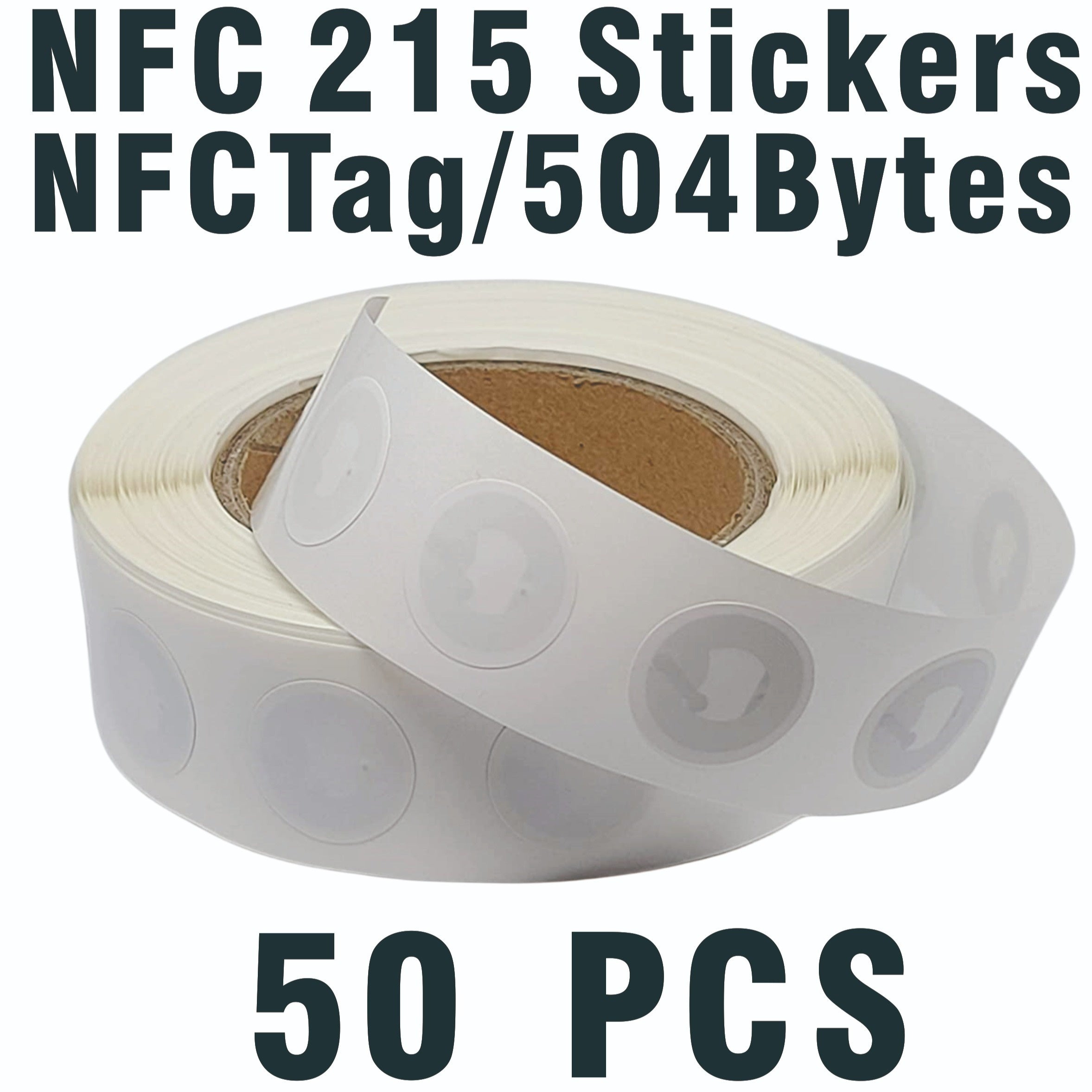 TEMU 215 Tags Stickers, Blank Rewritable Pvc Nfc Card Round Tag 25mm Rfid Tag 504 Memory Nfc Chip, Compatible Nfc-enabled Cell Phone & Devices,rfid