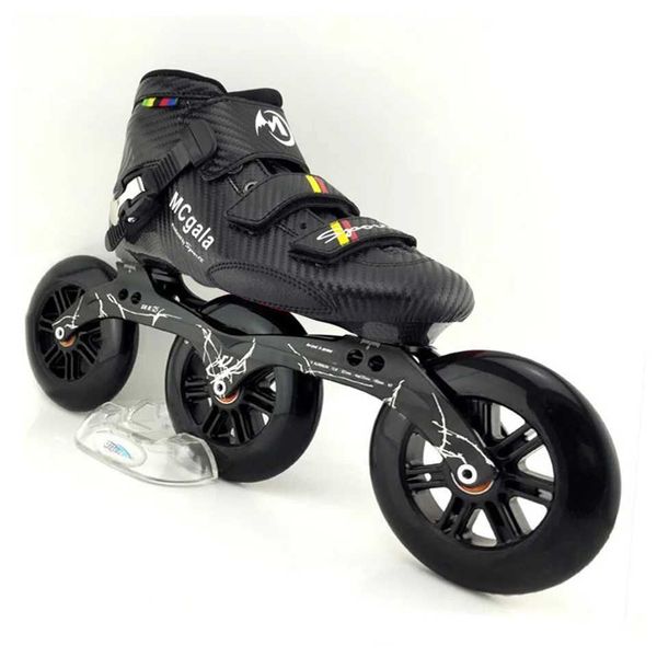 Inline Roller Skates JAPY Glass Fiber Boots Professional Speed Inline Skates Women Men 3*125MM Wheels Competition Roller Skating Shoes Racin