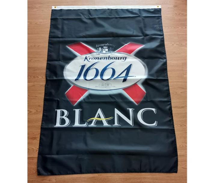 Kronenbourg 1664 Blanc Beer Flag 35ft 90cm150cm Polyester flag Banner decoration flying home garden flag Festive gifts2284861