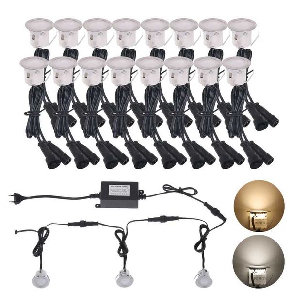 Led Deck Light Kit DC 12V Waterproof Underground light 2835 Stainless Steel Recessed Garden Lamps Stairs Outdoor Led Spotlight CL240813