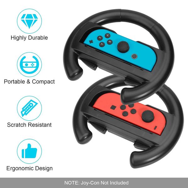 Game Controllers Joysticks Switch OLED steering wheel grip Joy Con left and right controllers racing game control steering wheel z250210