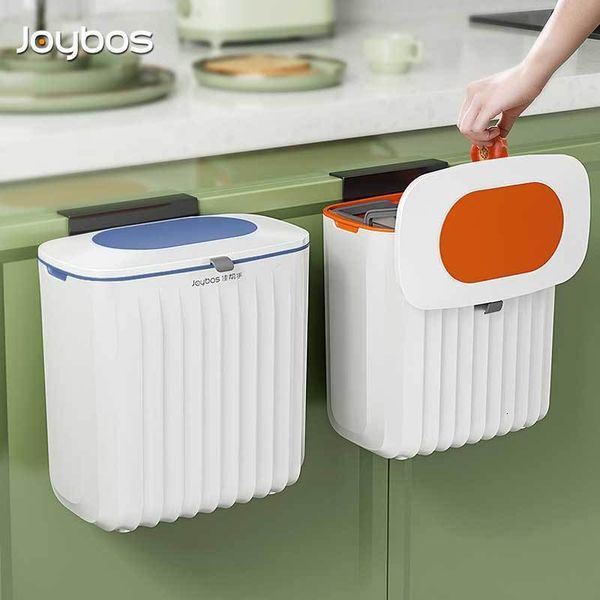 Waste Bins Trash Can Kitchen Wall Mounted Hanging Trash Bin for Kitchens Cabinet Door Lid Kitchen Trashs Bin Garbage Cans Trash Can Kitchen