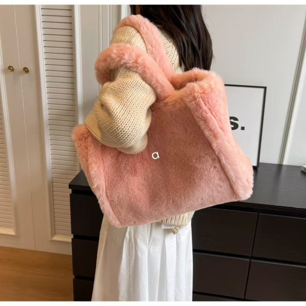 A153 Plush Yogo Gym Bags Women Sport Bag Tote Handbag Outdoor Travel Totes With Button For Swimming Fitness Training Softback