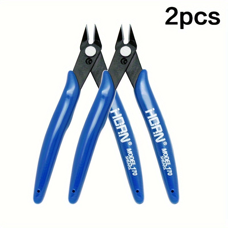 TEMU 2-5-10pcs 5-inch Wire Cutters Set Of 10 - Precision Flush Cutter Pliers, Steel, Rust-resistant, Micro Side Cutting Nippers For Electronics, Zip