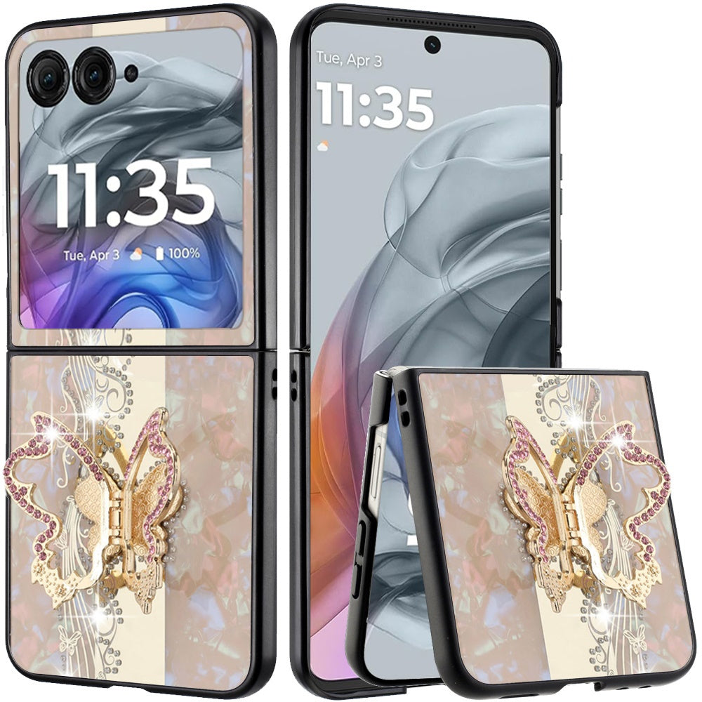 TEMU For Motorola Razr 2024 - Motorola Razr+ Plus 2024 Phone Case, Diamond Glitter Ornaments Engraving Cover
